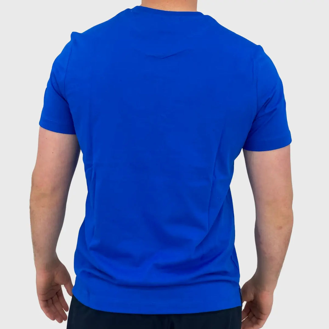 Macron Italy Rugby Cotton Tee Royal - Rugbystuff.com