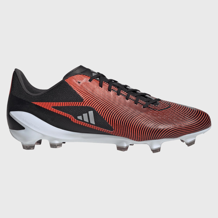 Adidas Adizero RS15 Pro FG Rugby Boots Black/Red - Rugbystuff.com