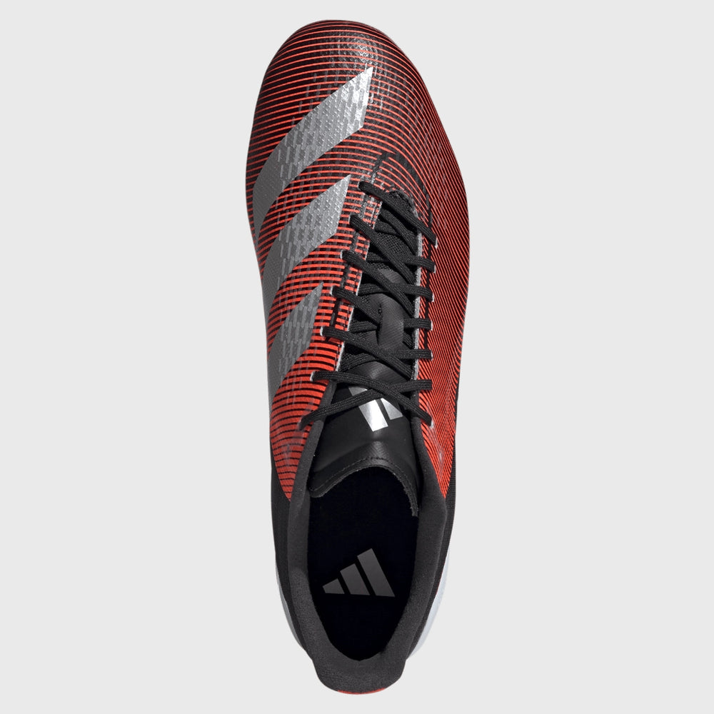 Adidas Adizero RS15 Pro FG Rugby Boots Black/Red - Rugbystuff.com