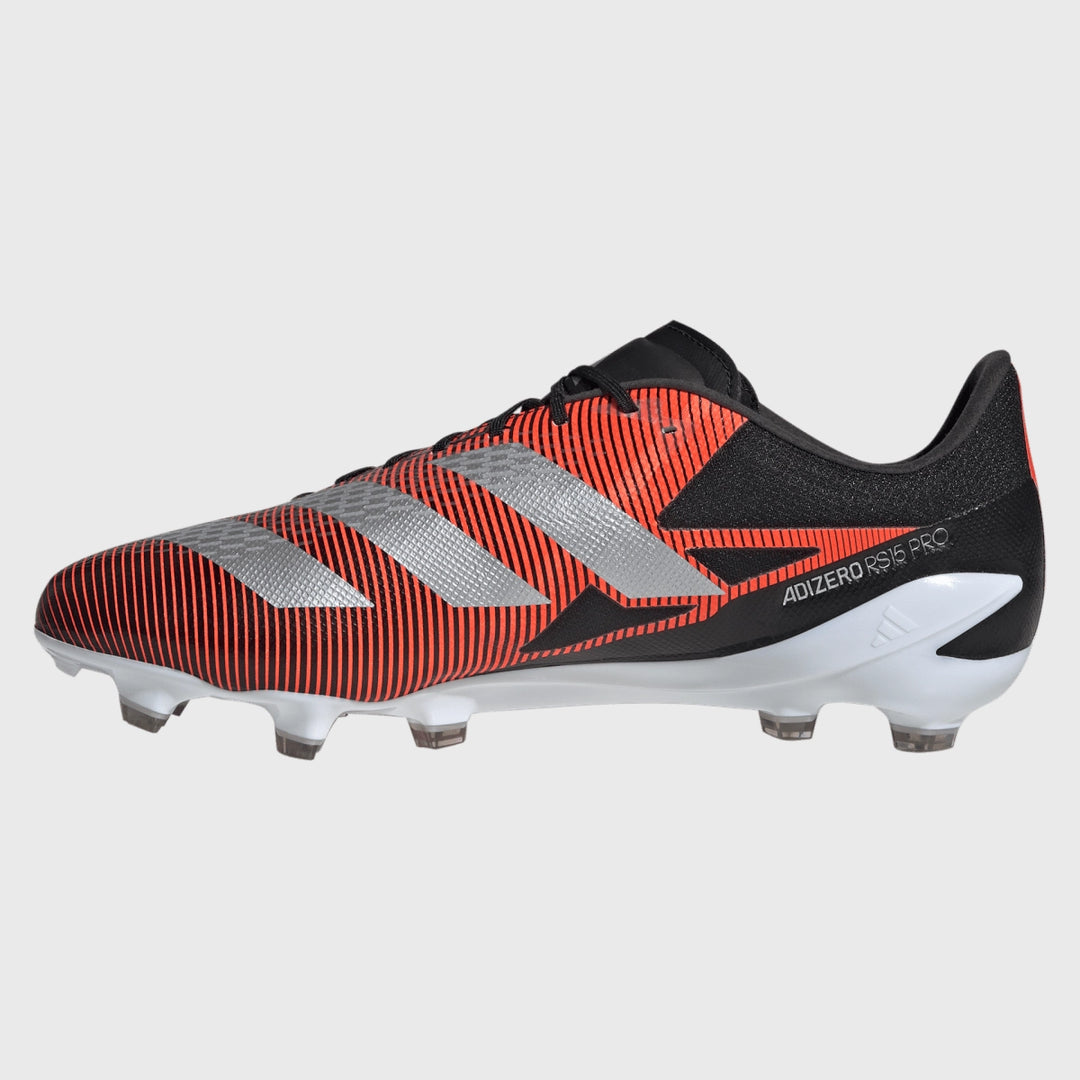 Adidas Adizero RS15 Pro FG Rugby Boots Black/Red - Rugbystuff.com