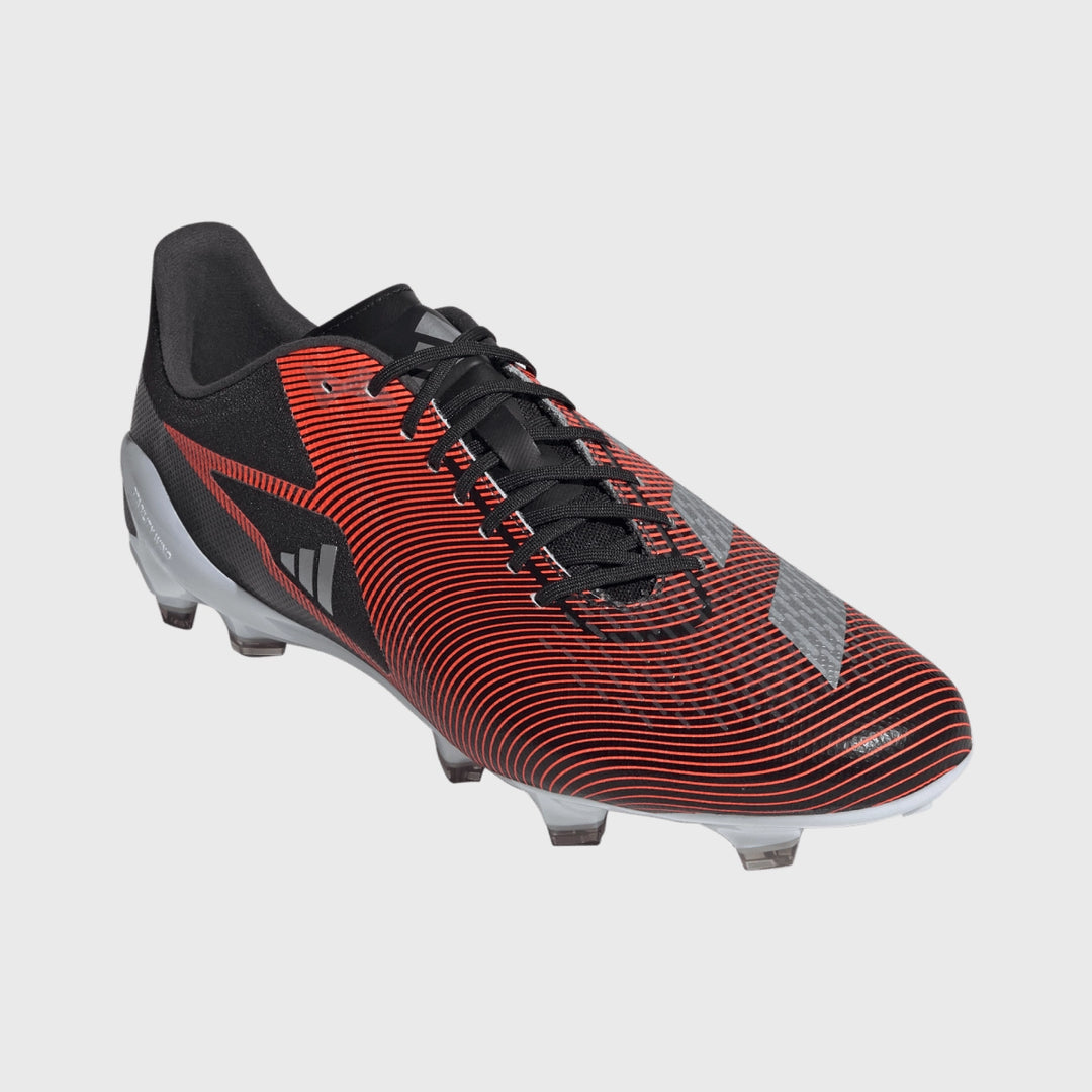 Adidas Adizero RS15 Pro FG Rugby Boots Black/Red - Rugbystuff.com