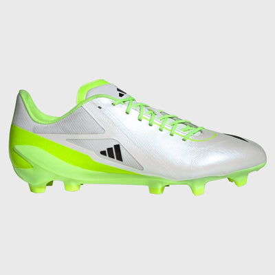 Adidas Adizero RS15 Pro FG Rugby Boots White/Black/Lucid Lemon