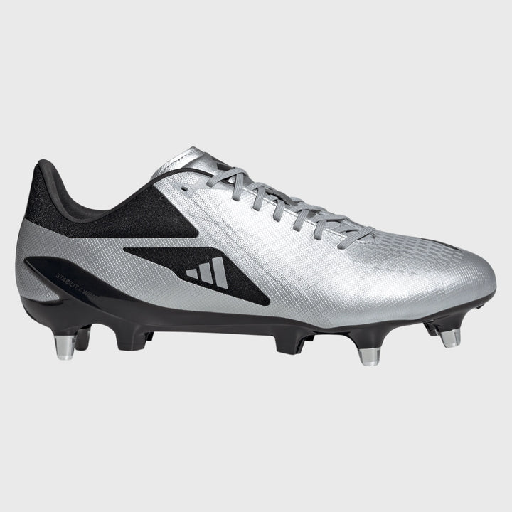 Adidas Adizero RS15 Pro SG Rugby Boots Silver - Rugbystuff.com