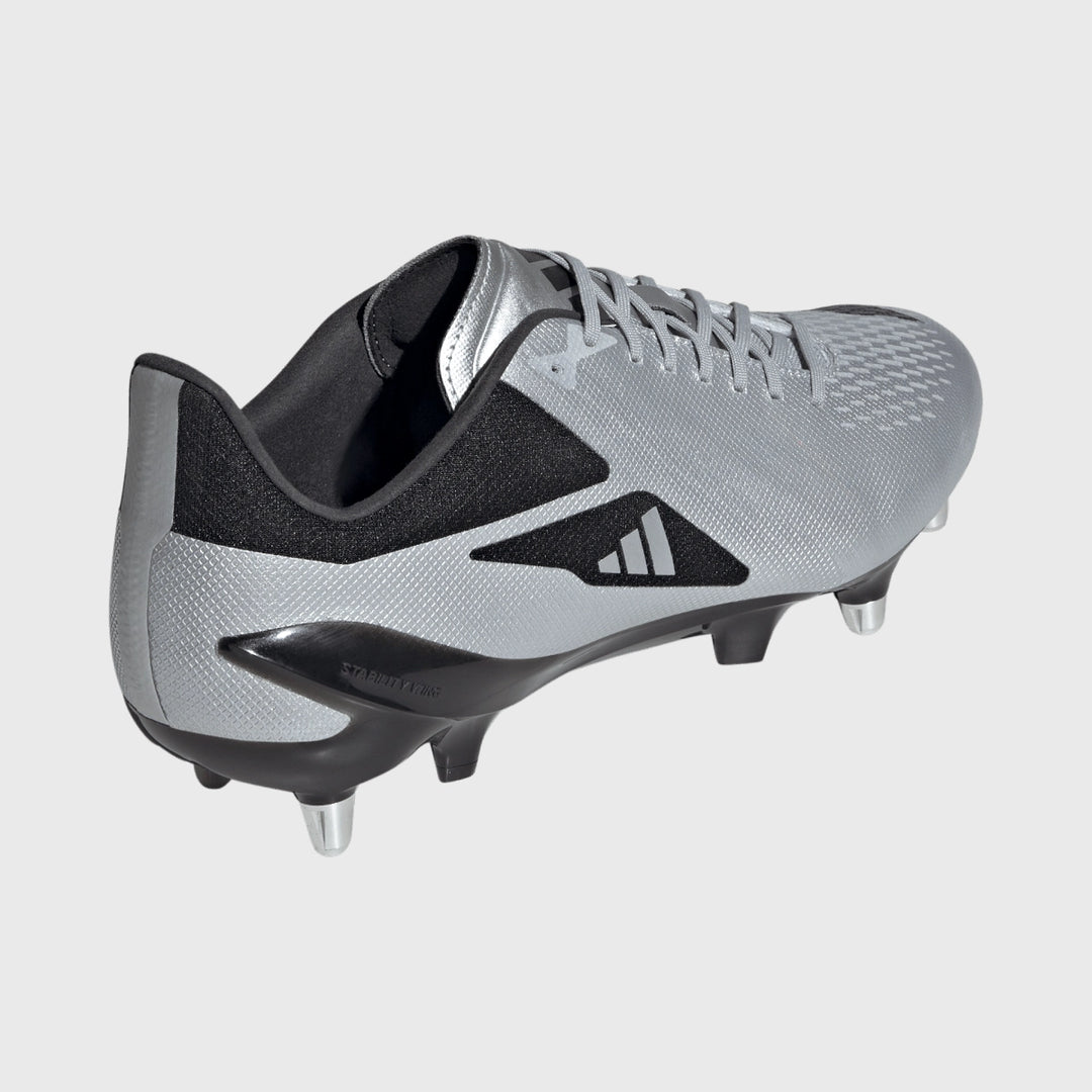 Adidas Adizero RS15 Pro SG Rugby Boots Silver - Rugbystuff.com