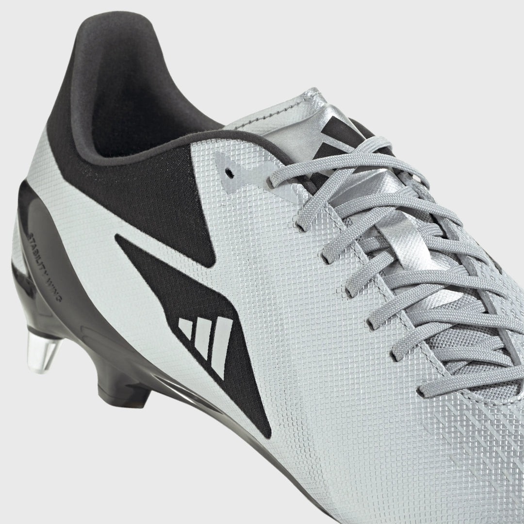 Adidas Adizero RS15 Pro SG Rugby Boots Silver - Rugbystuff.com