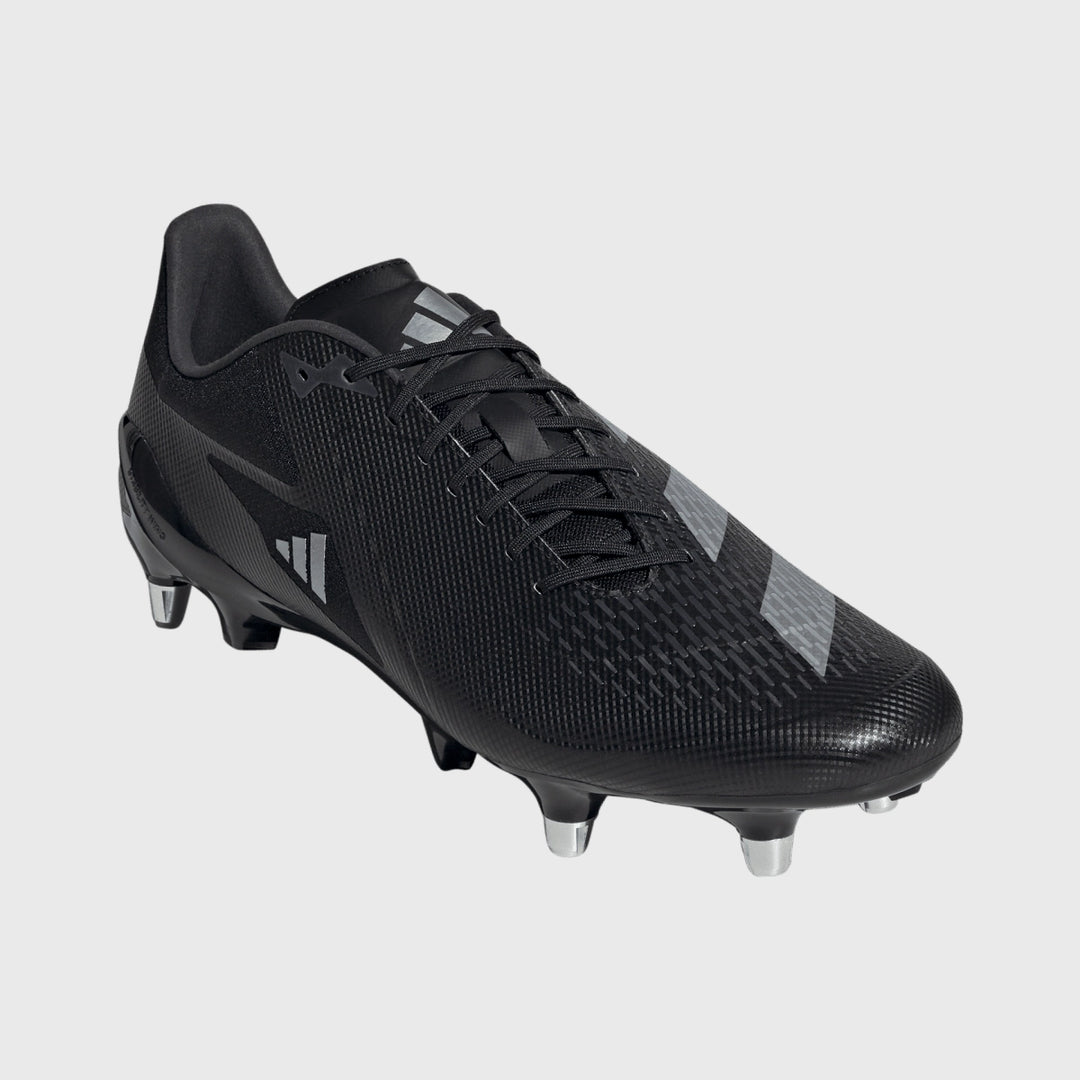 Adidas Adizero RS15 Ultimate SG Rugby Boots Black - Rugbystuff.com