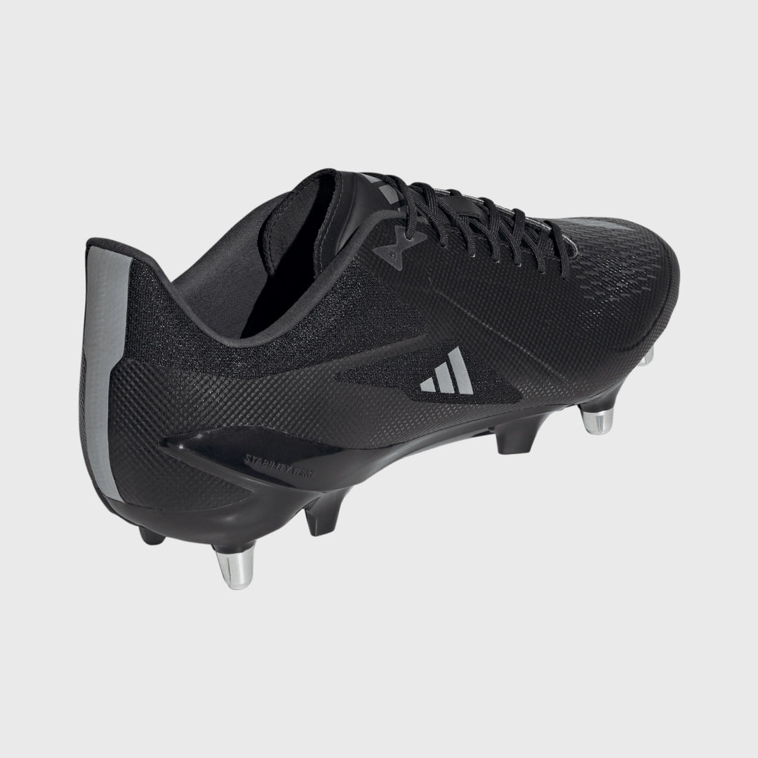 Adidas Adizero RS15 Ultimate SG Rugby Boots Black - Rugbystuff.com