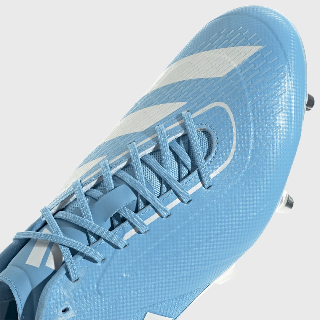 Adidas Adizero RS15 Ultimate SG Rugby Boots Light Blue - Rugbystuff.com