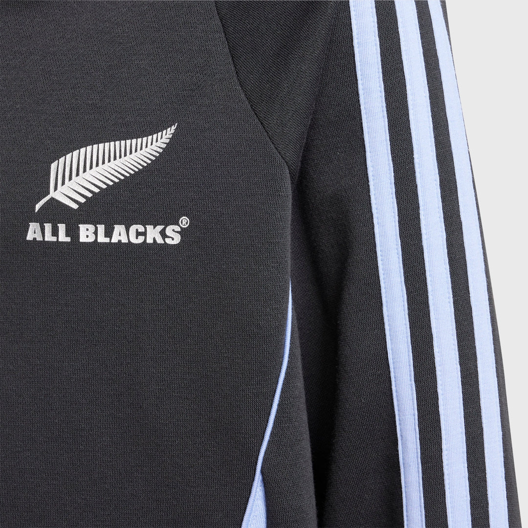 Adidas All Blacks Kid's Hoody Black/Blue Spark - Rugbystuff.com