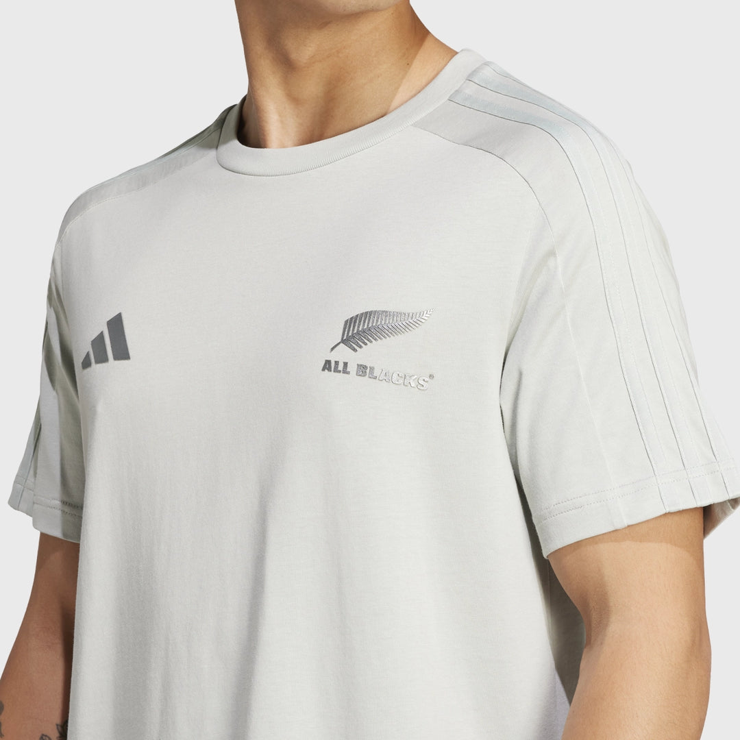 Adidas All Blacks Cotton Tee Wonder Silver - Rugbystuff.com