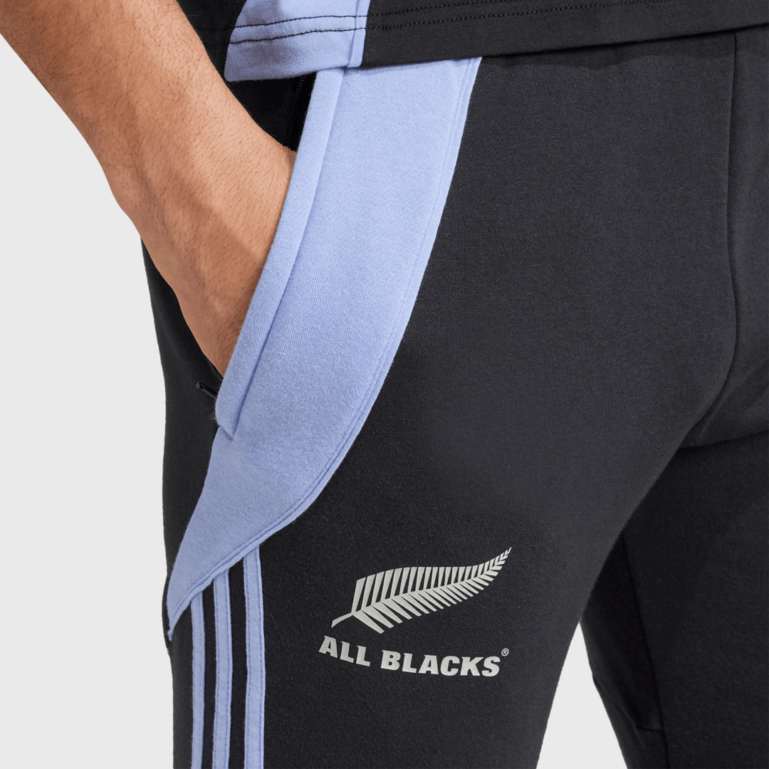Adidas All Blacks Sweat Pants Black/Blue Spark - Rugbystuff.com