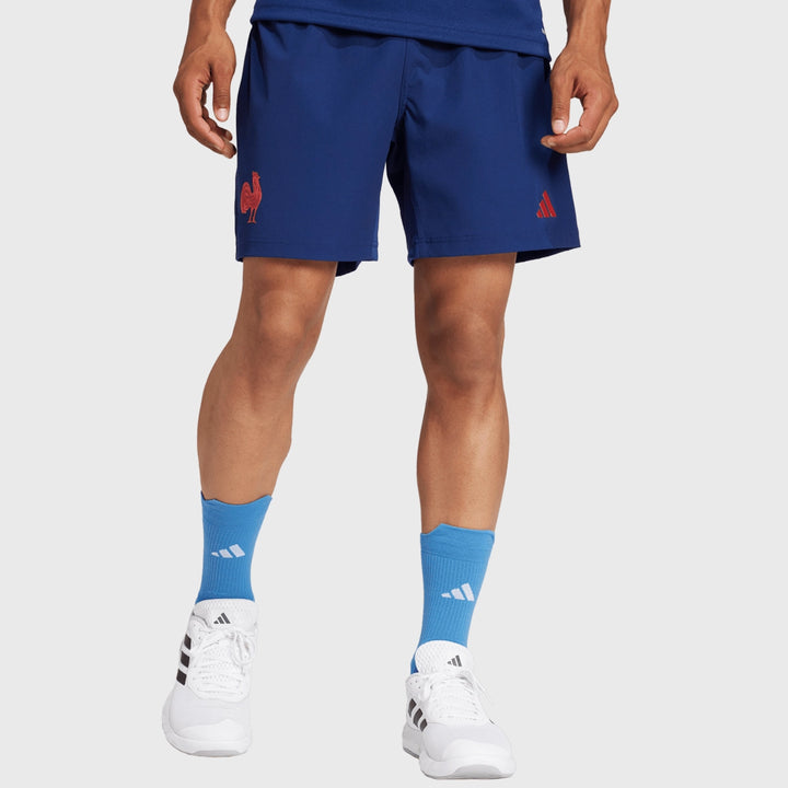 Adidas France Away Rugby Shorts Dark Blue - Rugbystuff.com