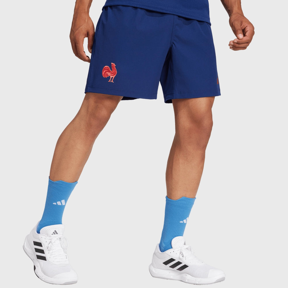 Adidas France Away Rugby Shorts Dark Blue - Rugbystuff.com