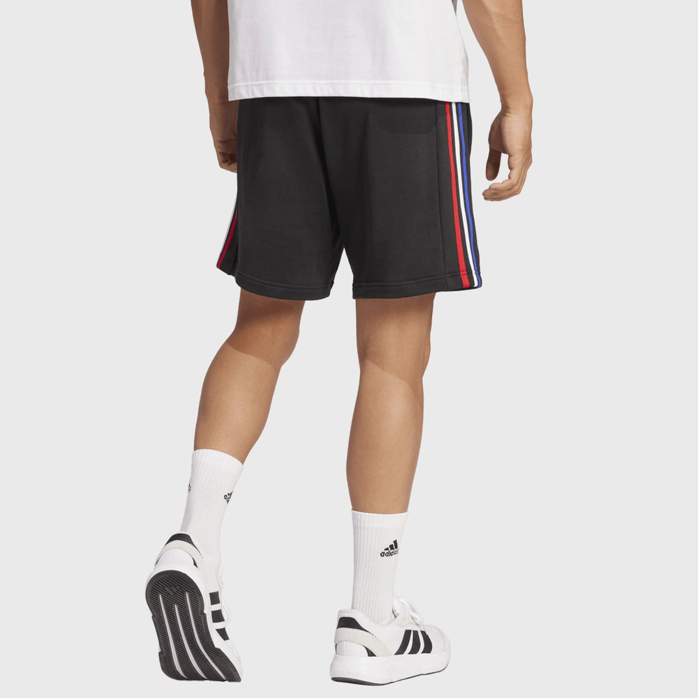 Adidas France Rugby 3 Stripe Shorts Black - Rugbystuff.com