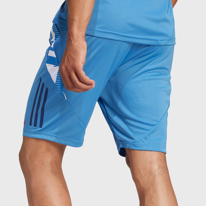 Adidas France Rugby Gym Shorts Focus Blue - Rugbystuff.com