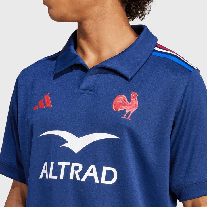 Adidas France Rugby Men's Home Replica Rugby Jersey 2024/25 - Rugbystuff.com