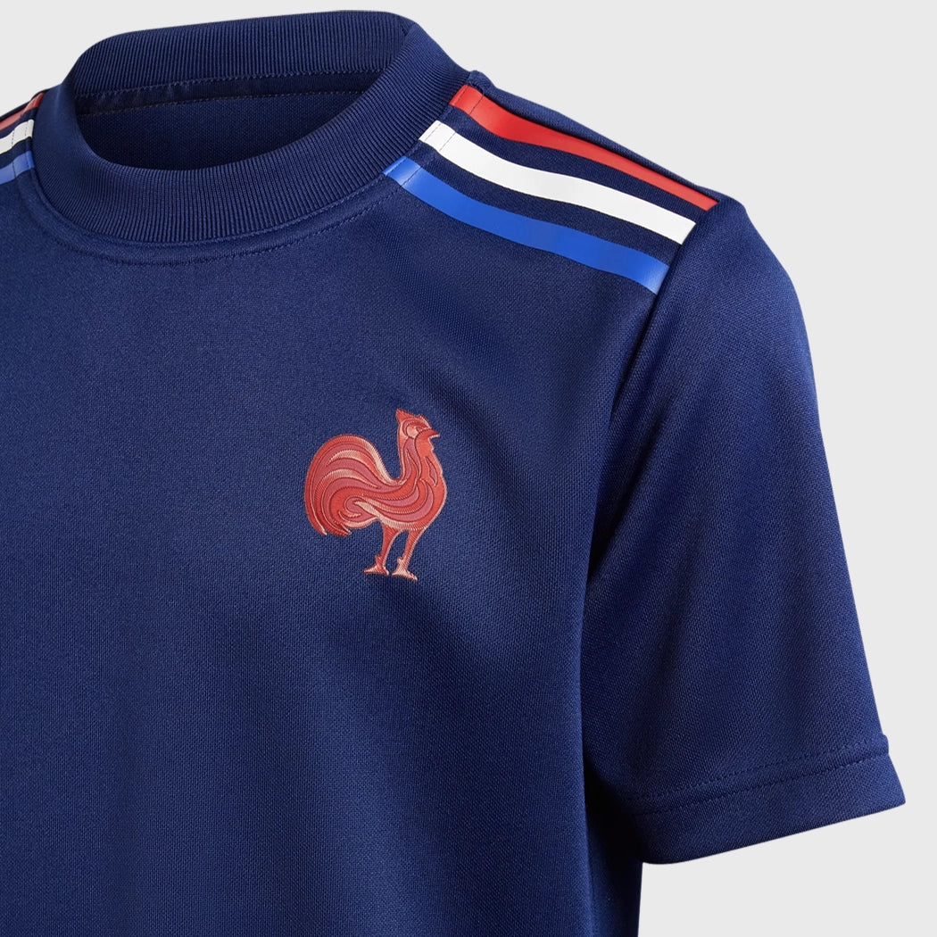 Adidas France Rugby Kid's Supporters Tee - Rugbystuff.com