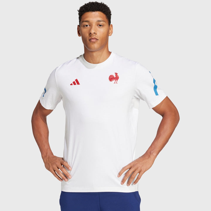 Adidas France Rugby Travel Tee White - Rugbystuff.com