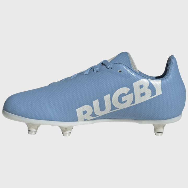 Adidas Junior SG Rugby Boots Light Blue - Rugbystuff.com