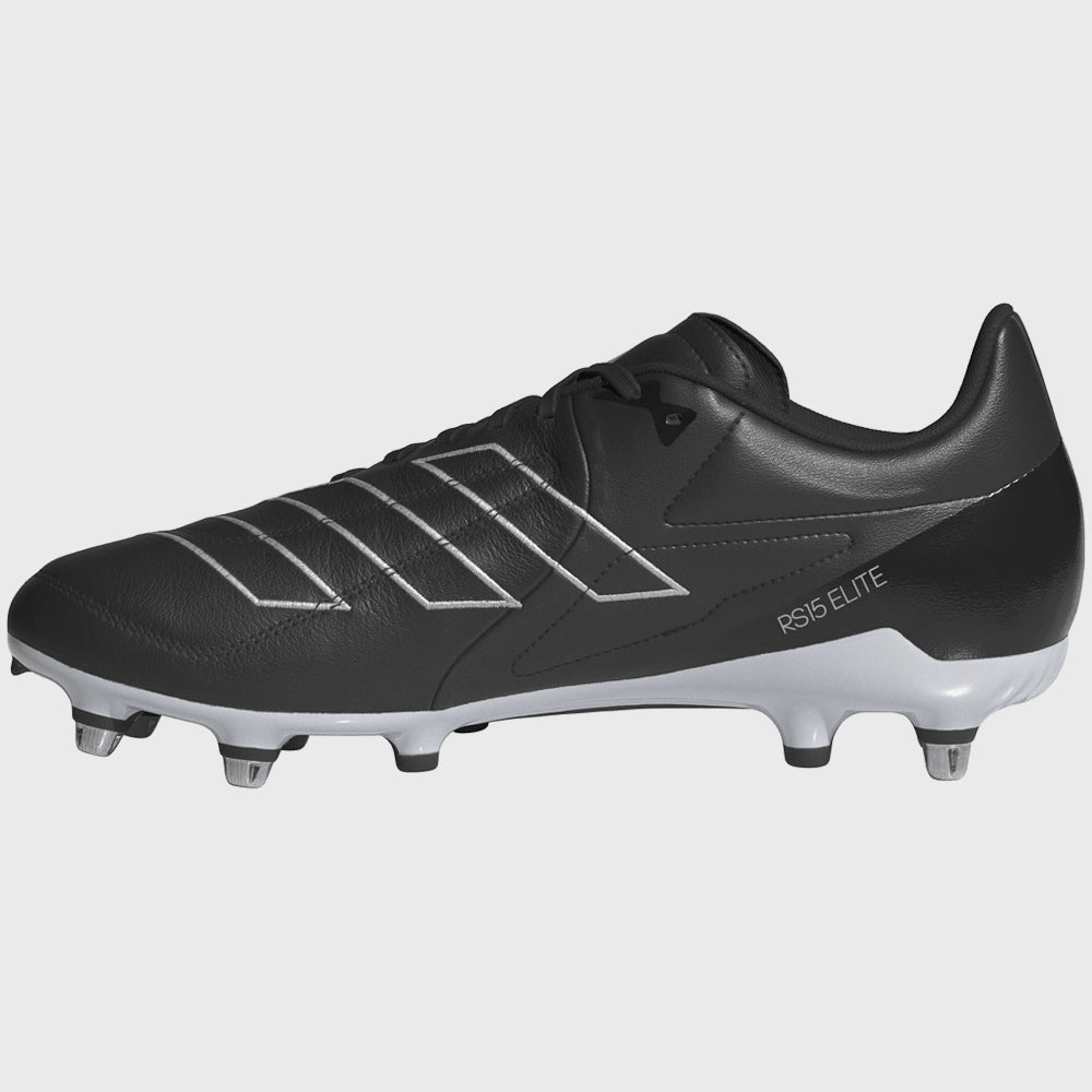 Adidas RS-15 Elite SG Rugby Boots Black - Rugbystuff.com