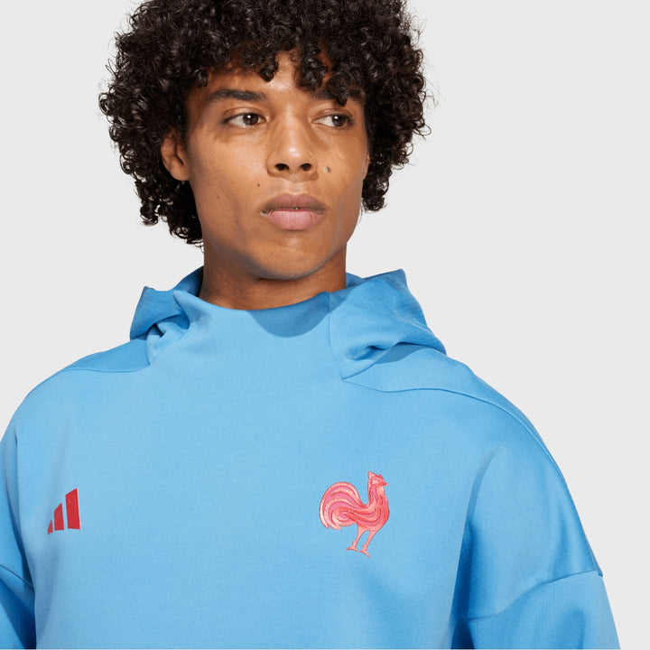 Adidas France Rugby Travel Z.N.E Hoody - Rugbystuff.com