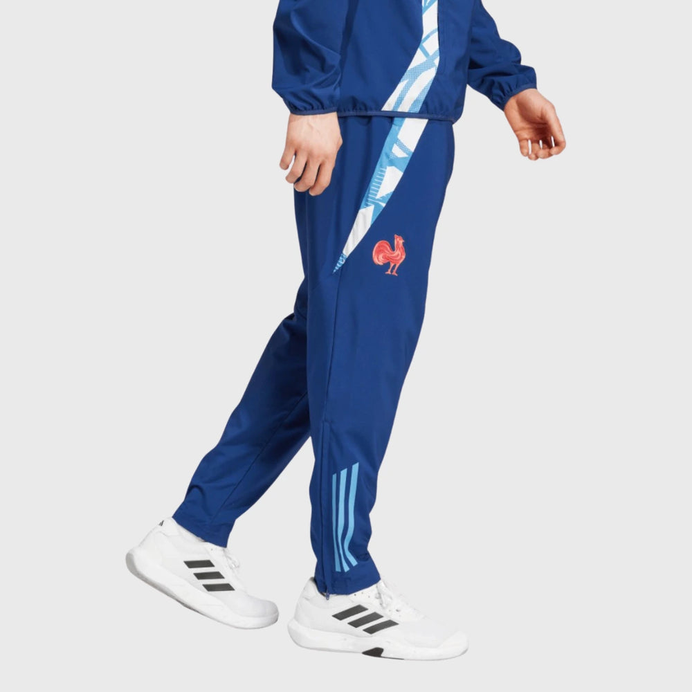 Adidas France Rugby Presentation Pant Dark Blue - Rugbystuff.com