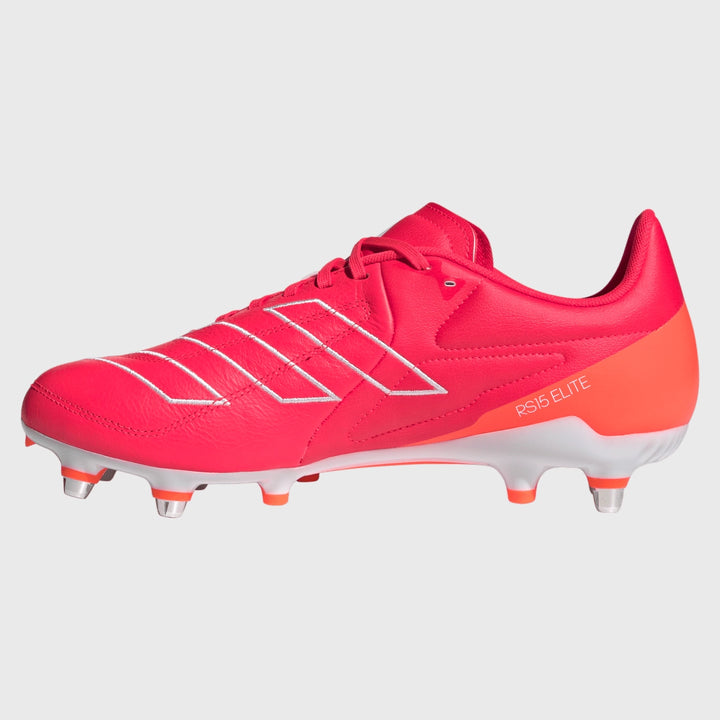 Adidas RS-15 Elite SG Rugby Boots Lucid Red - Rugbystuff.com