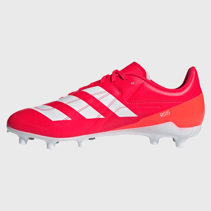 Adidas RS-15 FG Rugby Boots Lucid Red - Rugbystuff.com