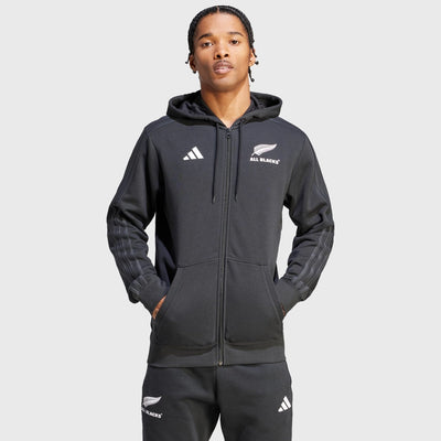 Adidas All Blacks 3 Stripe Full Zip Hoody