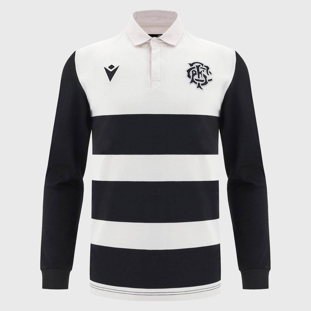 Macron Barbarians Men's Cotton Long Sleeve Rugby Shirt 2024/25 - Rugbystuff.com