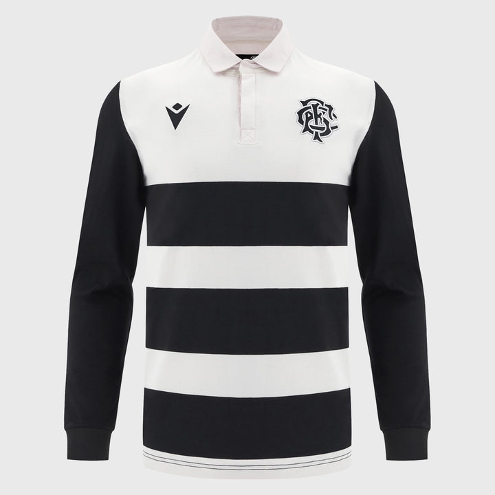 Macron Barbarians Men's Cotton Long Sleeve Rugby Shirt 2024/25 - Rugbystuff.com