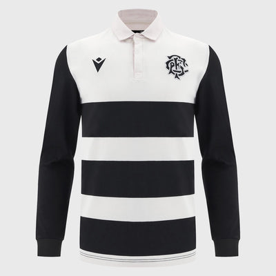 Macron Barbarians Men's Cotton Long Sleeve Rugby Shirt 2024/25