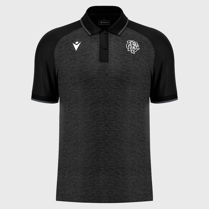 Macron Barbarians Rugby Poly Polo Shirt Black 2024/25 - Rugbystuff.com