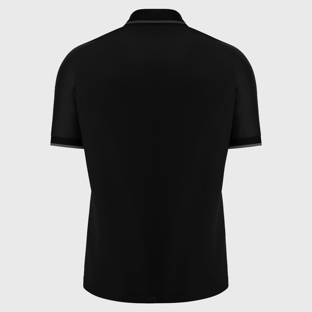 Macron Barbarians Rugby Poly Polo Shirt Black 2024/25 - Rugbystuff.com