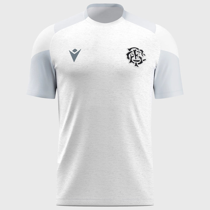 Macron Barbarians Rugby Poly Dry Tee White 2024/25 - Rugbystuff.com