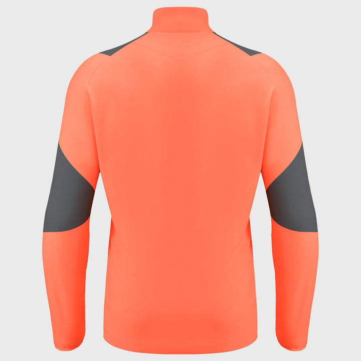 Macron Barbarians Rugby Staff 1/4 Zip Top Coral 2024/25 - Rugbystuff.com