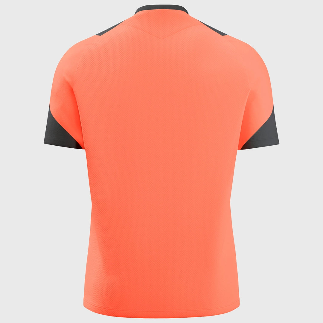 Macron Barbarians Rugby Staff Poly Dry Tee Coral 2024/25 - Rugbystuff.com