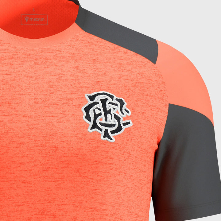 Macron Barbarians Rugby Staff Poly Dry Tee Coral 2024/25 - Rugbystuff.com