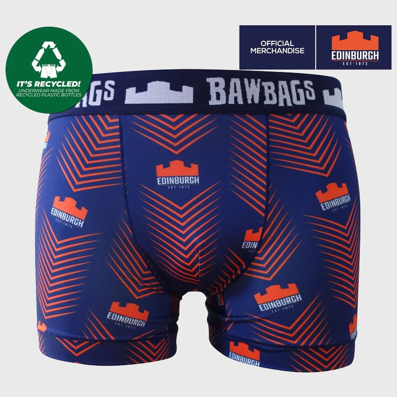 Bawbags Edinburgh Rugby Cool De Sacs Chevron Boxer Shorts - Rugbystuff.com