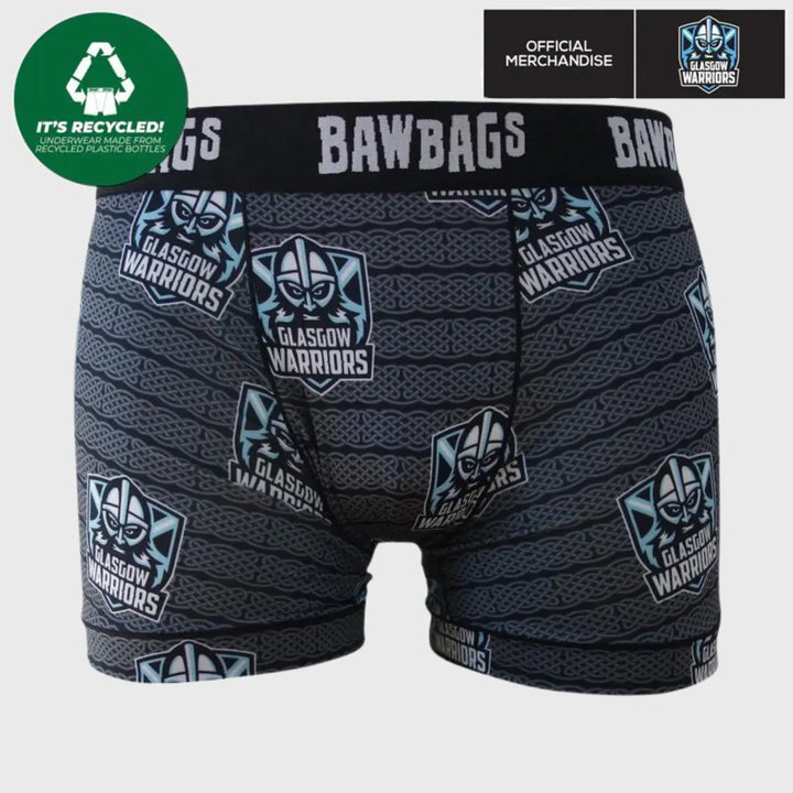 Bawbags Glasgow Warriors Band Technical Boxer Shorts - Rugbystuff.com