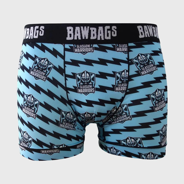 Bawbags Glasgow Warriors Stripe Technical Boxer Shorts - Rugbystuff.com