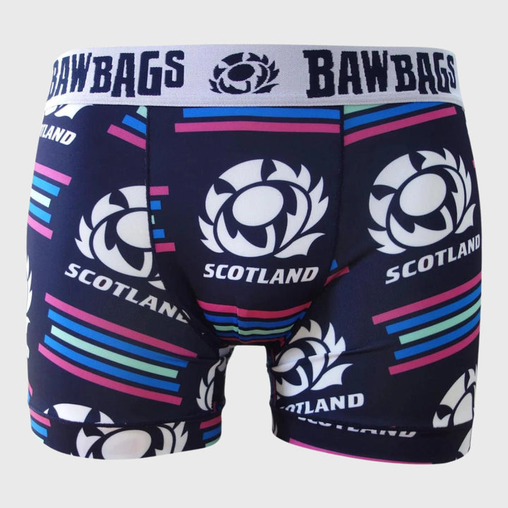 Bawbags Scotland Rugby Cool De Sacs Tryline Technical Boxer Shorts - Rugbystuff.com