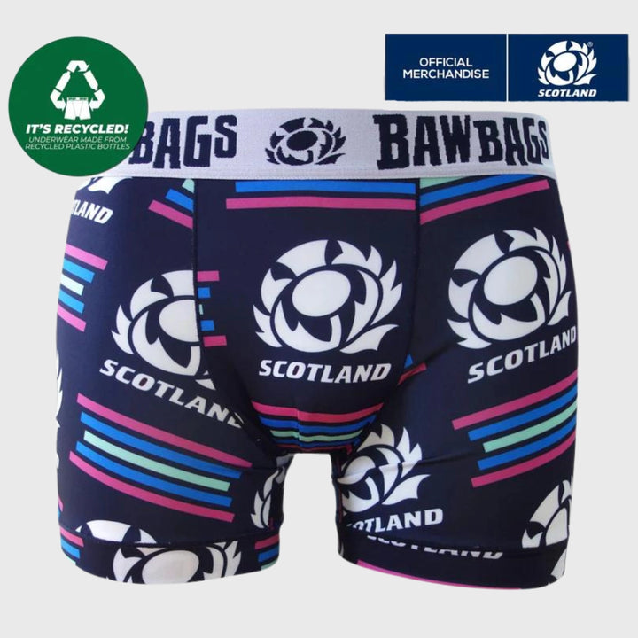 Bawbags Scotland Rugby Cool De Sacs Tryline Technical Boxer Shorts - Rugbystuff.com