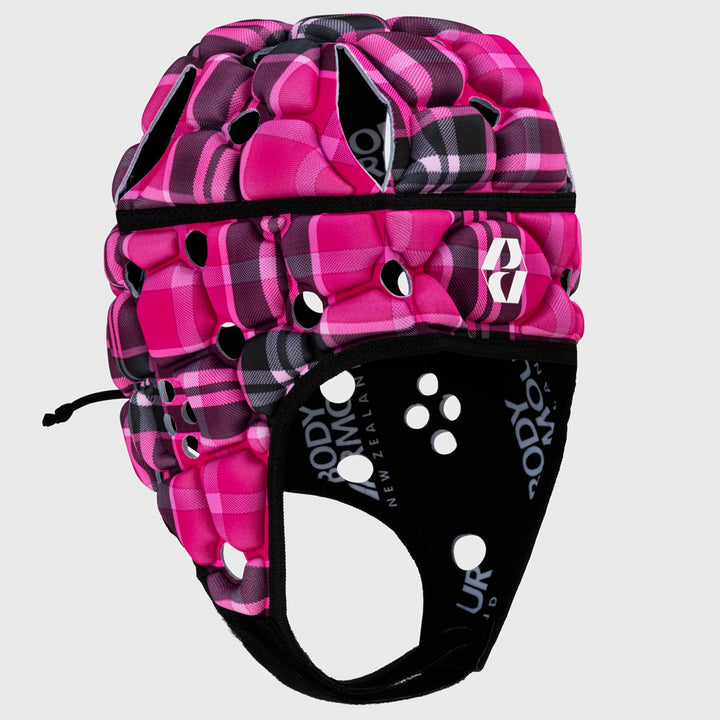 Body Armour Ventilator Rugby Headguard Pink Tartan - Rugbystuff.com