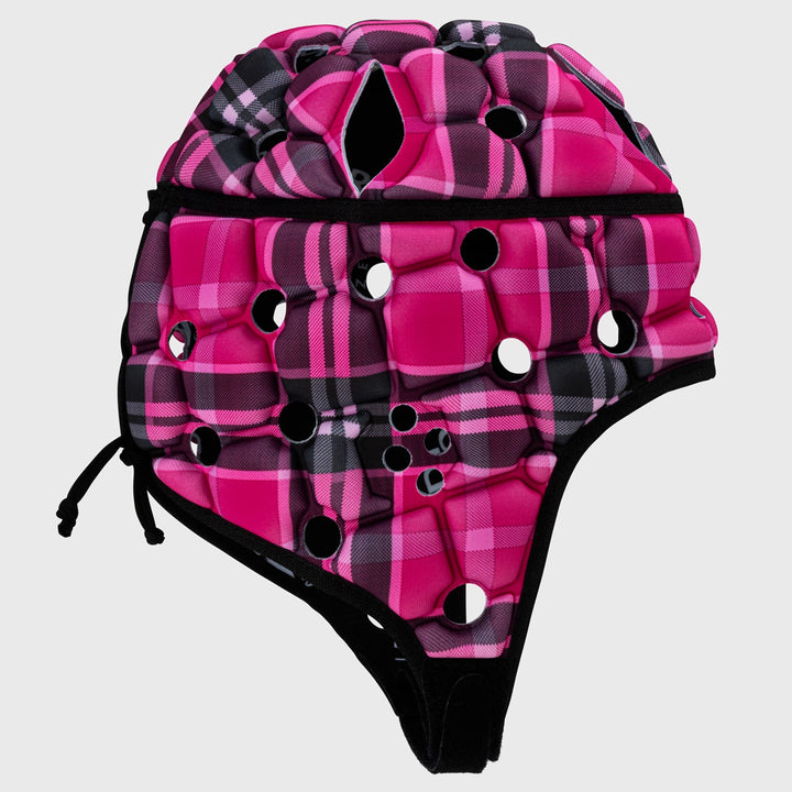 Body Armour Kid's Ventilator Rugby Headguard Pink Tartan - Rugbystuff.com