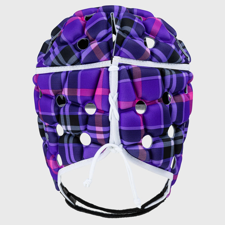 Body Armour Ventilator Rugby Headguard Purple Tartan - Rugbystuff.com