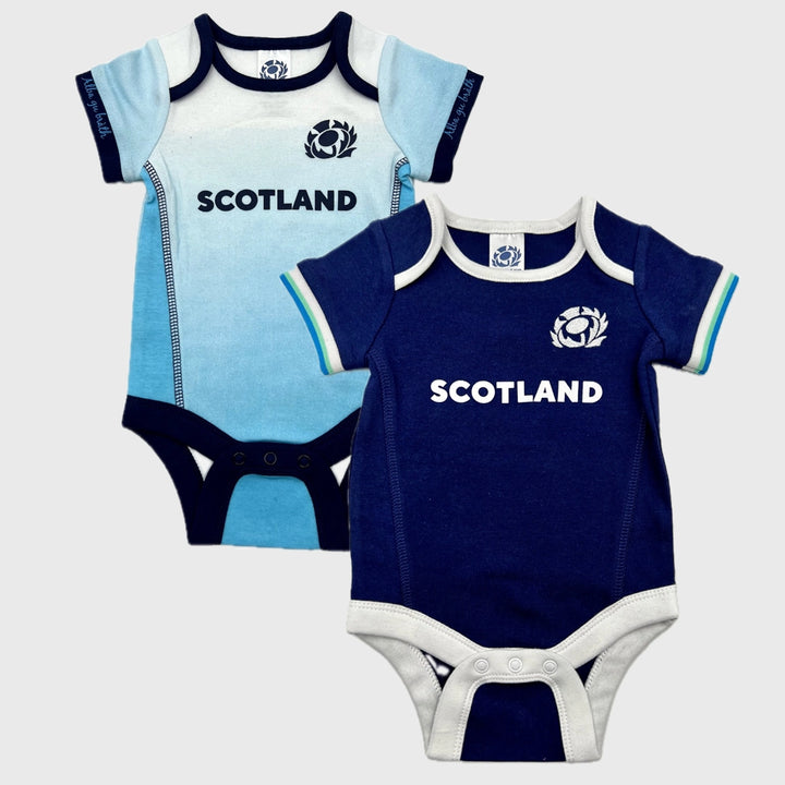 Brecrest Scotland Rugby Baby Bodysuit 2 Pack 2024/25 - Rugbystuff.com