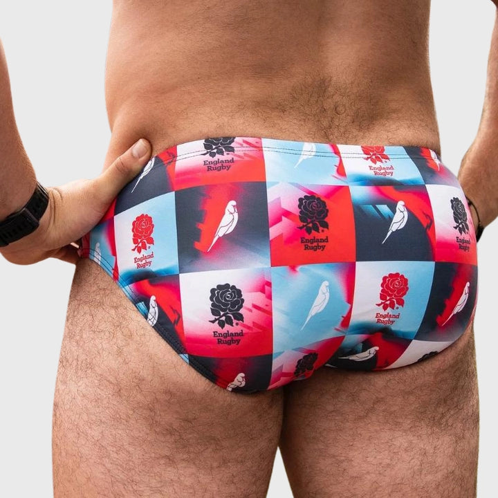 Budgy Smuggler England Rugby Chequered - Rugbystuff.com