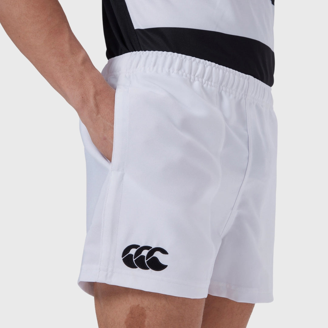 Canterbury Men's Drill Rugby Shorts With Pockets White - Rugbystuff.com