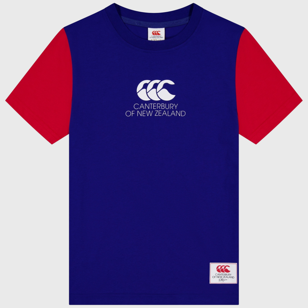 Canterbury Kid's Legends Tee Royal Blue/Red - Rugbystuff.com